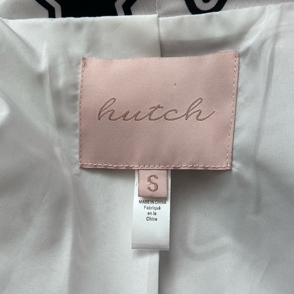 Anthropologie Hutch Oversized Shantung Star Print Blazer in Black & White Sz S - Picture 9 of 9